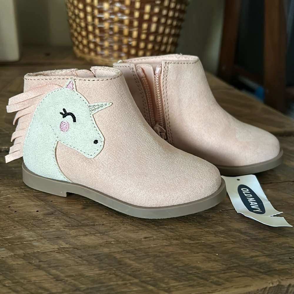 Pink unicorn Toddler boots